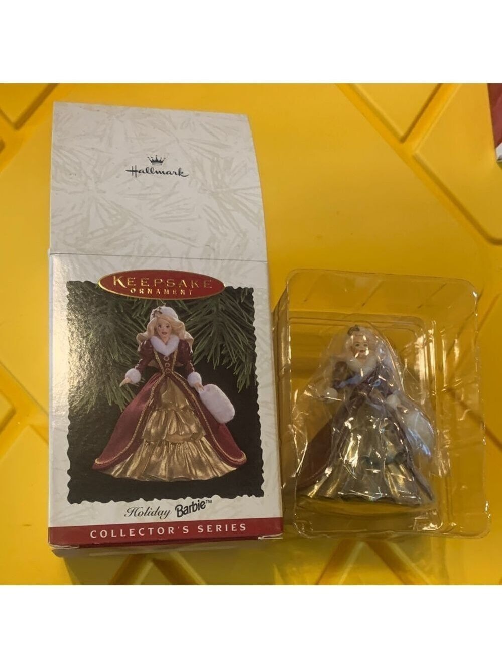 Vintage 1996 Hallmark Holiday Barbie ornament NIB